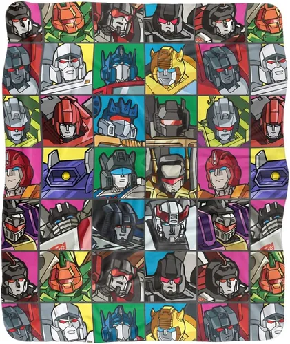 Miniatura 2 de Transformers Transformers Squares Silky Touch Sherpa Back Manta súper suave