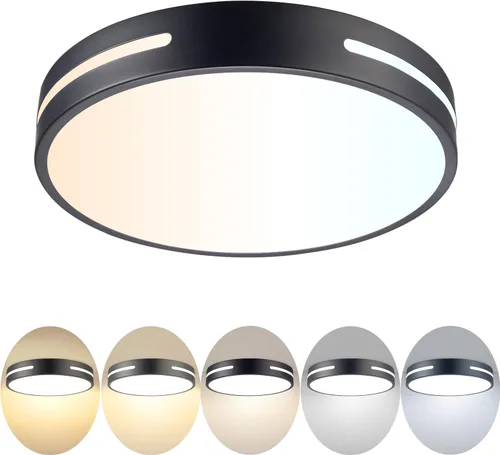 Miniatura 15 de Paquete de 3 lámparas de techo de montaje empotrado doradas LED, lámpara de techo de 24W para dormitorio, montaje en techo regulable, lámpara