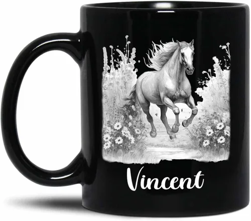 Miniatura 10 de Taza de café negra con diseño de oso de lápiz personalizada, regalo para los amantes de los osos, mamá y papá, taza de café de oso con dibujos