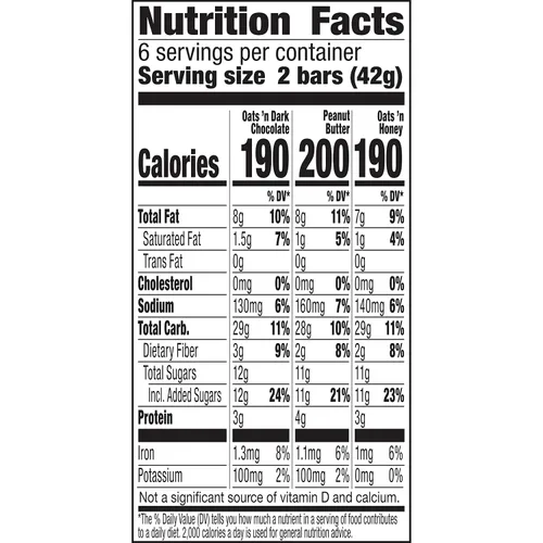 Miniatura 6 de Nature Valley Barras de granola crujientes, paquete variado, 12 unidades, 8.94 oz (6 bolsas)