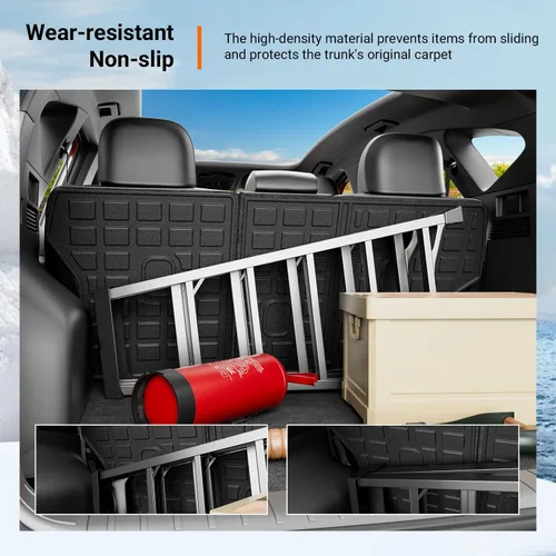 Miniatura 4 de Protección de asiento trasero powoq compatible con Hyundai Tucson 2022-2026, alfombrilla de respaldo TPE, alfombrilla de carga para todo