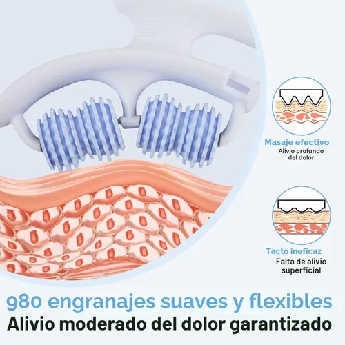 Miniatura 4 de Herramienta de masaje para celulitis, masajeador de drenaje linfático, rodillo muscular, masaje de fascia profunda, eliminación de piel con 14