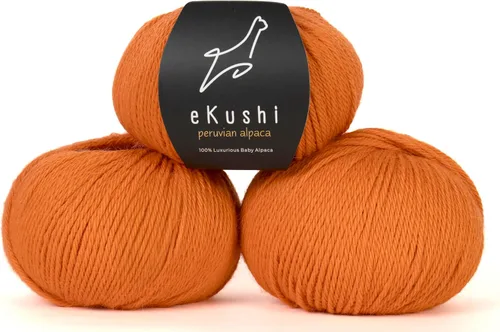 Miniatura 40 de 100% Hilo de Alpaca para Bebé para Tejer y Ganchillo - Juego de 3 Madejas de Hilo Premium DK - Ligero, Hipoalergénico y Térmico Hecho en Perú - N010