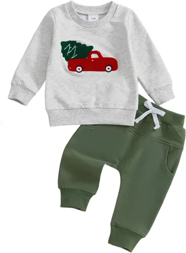 Miniatura 116 de BemeyourBBs Conjunto divertido de sudadera y pantalones de manga larga con letras divertidas para bebé niño y niño