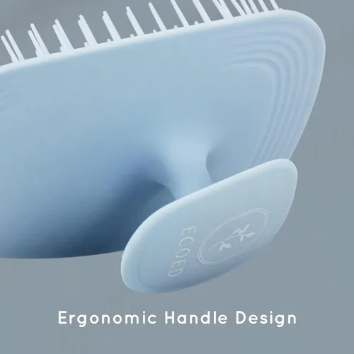 Miniatura 4 de Ecoed Cepillo de champú masajeador para el cuero cabelludo, limpiador y exfoliante para eliminar la caspa, peine para caspa húmedo y seco