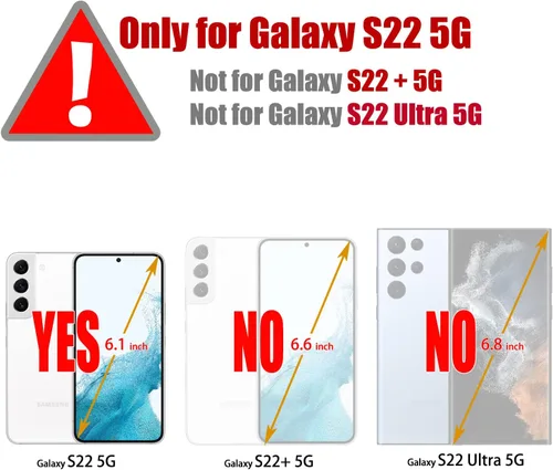 Miniatura 2 de Funda tipo cartera para Samsung Galaxy S22 5G con tarjetero y función atril, bloqueo magnético RFID, funda de piel con tapa para Galaxy S22 5G