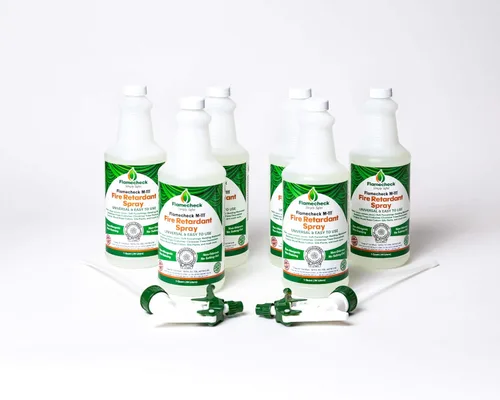 Miniatura 2 de Flamecheck M-111 Spray ignífugo (cuarto de galón) Clase A, no tóxico y fácil de usar en tela, madera, cortinas de escenario y otras superficies