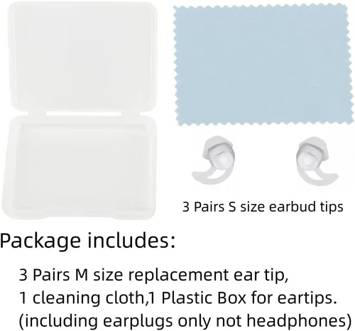 Miniatura 6 de Puntas de silicona para auriculares, puntas de repuesto compatibles con Bose Qc20 Qc30 IE2 SoundSport IE3 SIE2i auriculares Bud Covers Small 3 pares