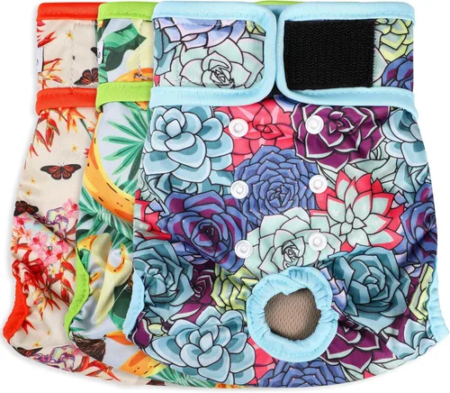 Miniatura 24 de Pañales lavables para perras – Pañales reutilizables de primera calidad para perras en celo – Pañales para perras altamente absorbentes