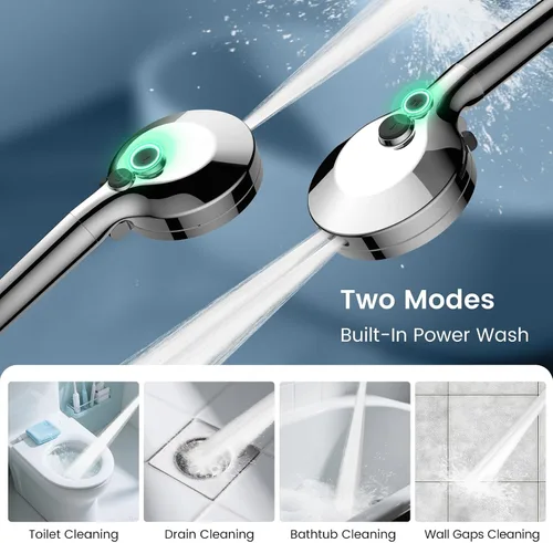 Miniatura 5 de FEELSO Cabezal de ducha filtrado con 11 cabezales de ducha de alta presión con 11 modos de pulverización con filtros para agua dura, elimina