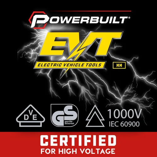 Miniatura 7 de Powerbuilt Trinquete VDE de 7.874 in con transmisión de 3/8 pulgadas, aislado con engranajes de 72 dientes, vehículos eléctricos e híbridos de alto