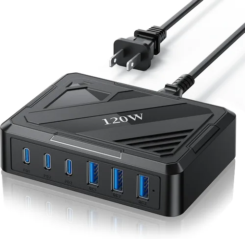 Miniatura 8 de MaxLax Estación de carga USB de 20 puertos, 100 W/20 A, compatible con teléfonos inteligentes, tabletas y otros dispositivos USB