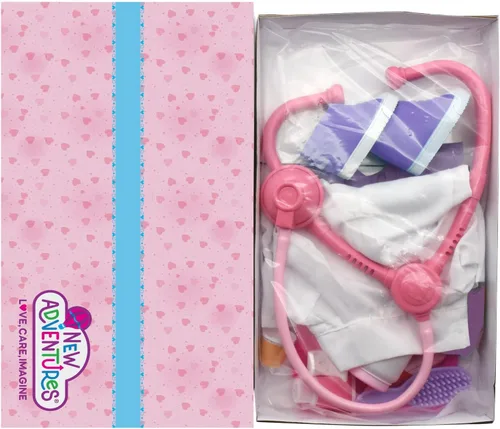 Miniatura 4 de Style Girls: 18" Doctor Dress Up Set - Conjunto de 15 piezas y accesorios, Vestir, accesorios para muñecas, púrpura blanco y rosa