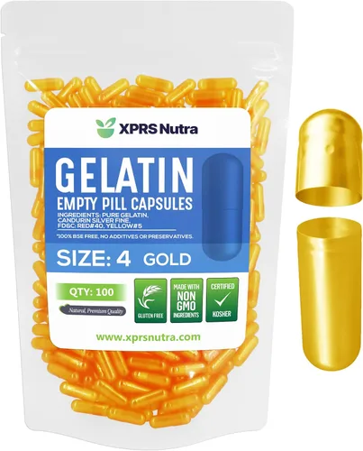 Miniatura 9 de XPRS Nutra Cápsulas vacías tamaño 4 – 100 cápsulas pequeñas de gelatina vacías – Pastillas de relleno de cápsulas de bricolaje – Cápsulas de gel