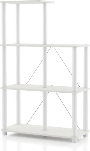 Miniatura 16 de Homes: Inside + Out Apexa Unidades de Estantería Estrecha Moderna de 4 Niveles, Estantes de Exhibición para Coleccionables, Estante de Pie de Fácil