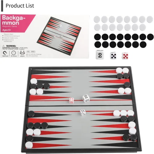 Miniatura 5 de Andux Juego de mesa portátil de backgammon magnético plegable CXSLQ-01 (S) 2205
