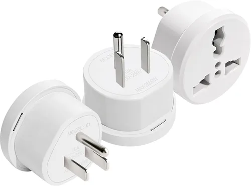 Adaptador de enchufe de Reino Unido a EE. UU., Adaptador de corriente internacional tipo B compatible con enchufes de Europa, India y otros países,