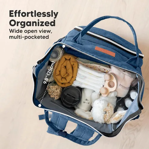 Miniatura 3 de Mochila para Pañales de KeaBabies - Gran Mochila para Bebés, para Niños y Niñas, Mochila de Pañales Impermeable de Gran Capacidad con Funciones Azul