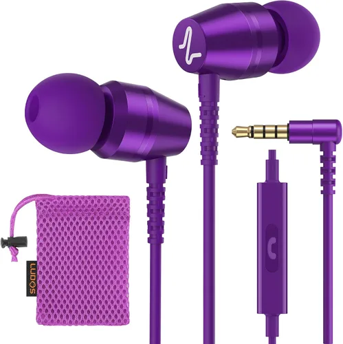 Miniatura 18 de LUDOS OMNITONE Auriculares con cable in-ear, 5 años de garantía, auriculares con micrófono, conector de 3.5 mm, auriculares con cable