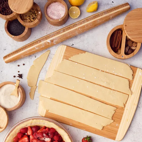 Miniatura 2 de Totally Bamboo Kauai Tabla de Cortar – Tabla de Cortar de Madera de Bambú Duradera para Preparación en la Cocina, Servir y Charcutería, Amigable