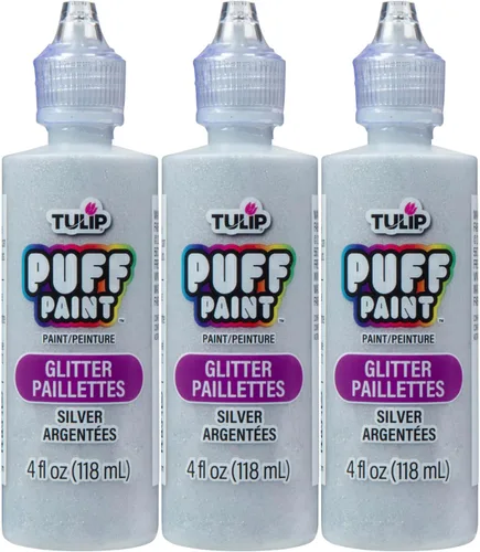 Miniatura 9 de Pintura para tela Tulip Puff con acabado metálico, pintura permanente para manualidades para ropa, proyectos de bricolaje, no tóxica, 4 fl oz, 3 Oro