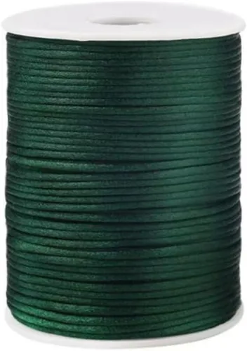 Miniatura 67 de 2.0 mm x 110 yardas de cordón de satén de nailon para abalorios, hilo trenzado para nudos chinos, rattail, macramé, pulseras, collares, fabricación