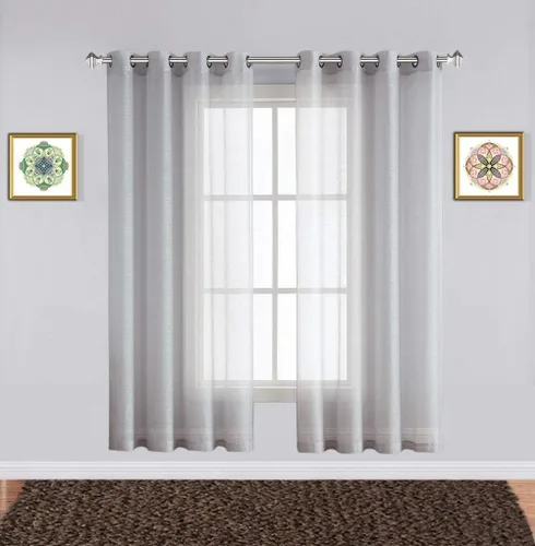 Miniatura 13 de Warm Home Designs Cortinas transparentes con ojales para habitación, cocina, habitación de los niños o sala de estar, 2 paneles con volados, de 54