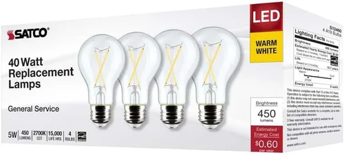 Miniatura 7 de BOMBILLA LED FLMNT A19 4PK 045923124600