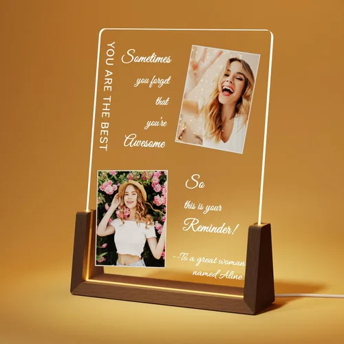 Miniatura 14 de LUCKOR Placa Decorativa Foto Personalizada para Mamá, Regalo del Día de la Madre de Hija, Hijo, Niños, Personalizada para Esposa de Esposo, La Mejor