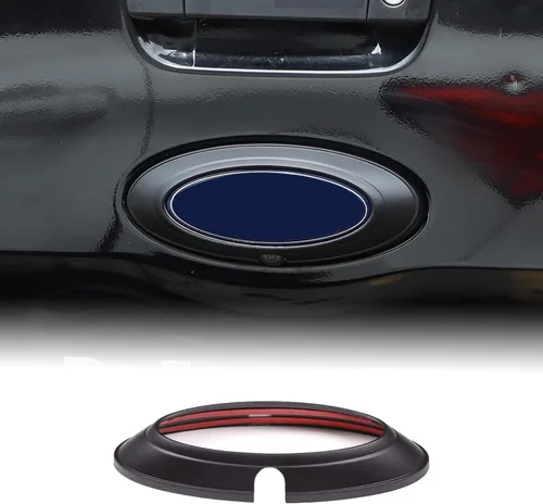 Miniatura 9 de Aunginsy Cubierta para emblema de portón trasero de automóvil con patrón de fibra de carbono para Ford Ranger 2015-2022, material ABS, específico