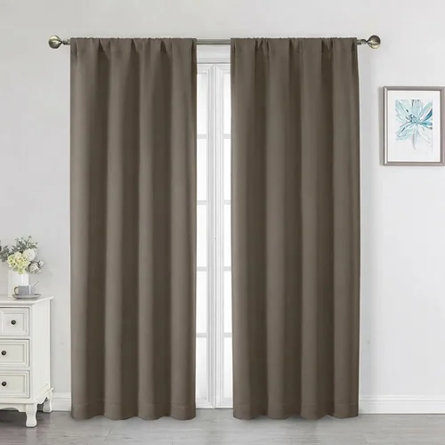 Miniatura 175 de Cortinas opacas para dormitorio, sala de estar, juego de 2 paneles de 54 pulgadas de largo, cortinas de oscurecimiento de habitación con aislamiento