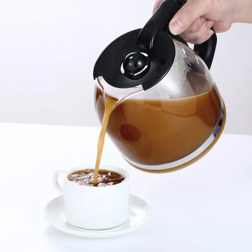 Miniatura 7 de Jarra de repuesto de vidrio de 12 tazas para Mr. Coffee modelo #SK12, SK13, EHX23, JWX31, SJX23, SJX39 (negro, reemplaza PLD12-RB)