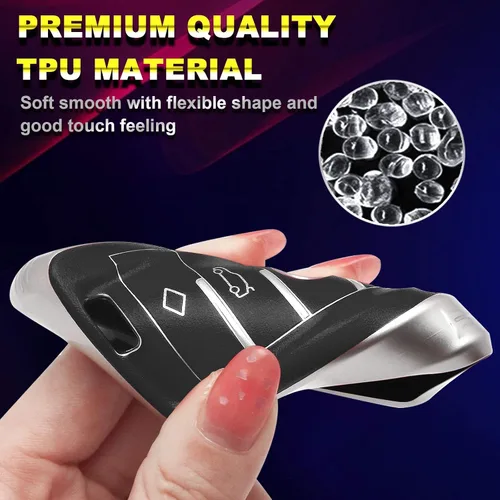 Miniatura 2 de Xotic Tech para BMW 1 2 3 4 5 6 7 Series X1 X3 X4 Key Fob Cover TPU Front+ABS Shell Back Case Protector de llave