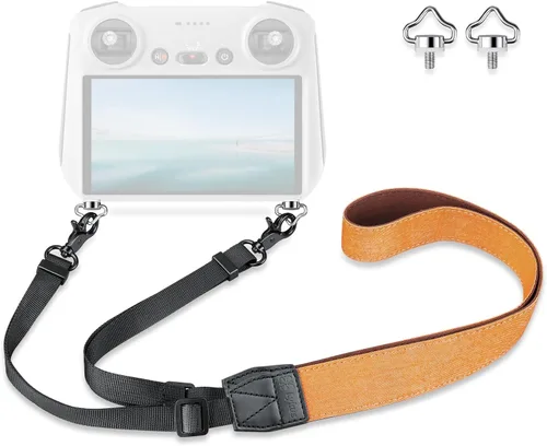 Lykus Cordón, correa para el cuello, correa para DJI RC/RC 2/RC Pro/RC Plus, correa naranja, tornillos en forma de corona, compatible con DJI Mini 4