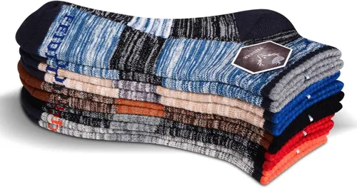 Miniatura 8 de FEIDEER Calcetines de senderismo para hombre, paquete múltiple de calcetines acolchados para senderismo al aire libre