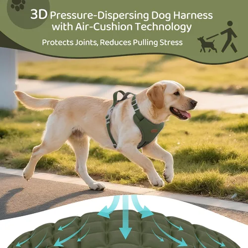 Miniatura 5 de Xlife Arnés para perros y gatos pequeños, arnés de chaleco ajustable sin tirones con hebilla de seguridad y anillo en D sin asfixia, fácil de poner