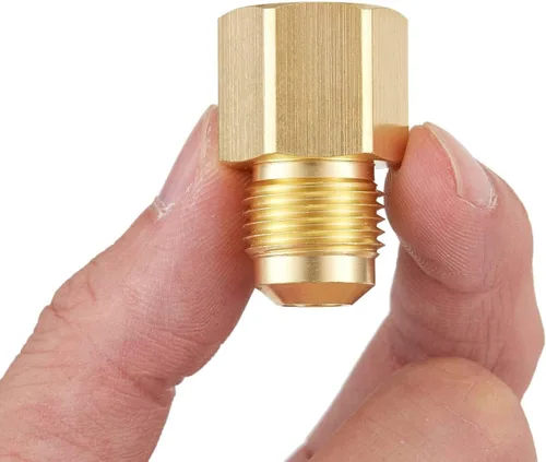 Litorange Adaptador de gas de acoplamiento de tubo de conexión de latón de 1/2 "Flare X 1/2" hembra NPT conector de tubería