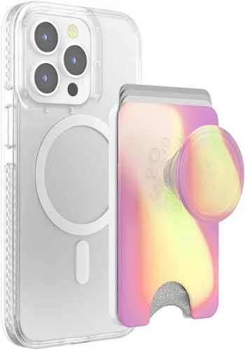 Miniatura 13 de Cartera para teléfono PopSockets con soporte expandible, tarjetero para teléfono - Nubes rosas Rosa (Pink Clouds)