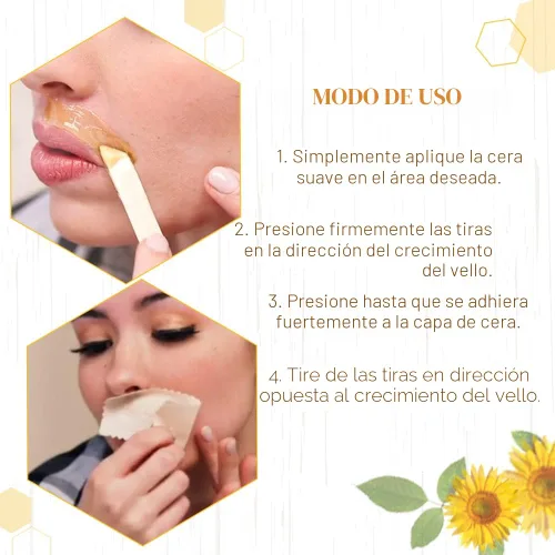 Miniatura 5 de Tiras de cera GiGi para depilación/depilación del cabello, muselina natural pequeña, 100 tiras depiladoras