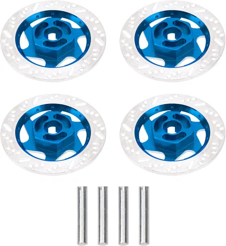 Miniatura 8 de ShareGoo - Paquete de 4 neumáticos de metal de 0.472 pulgadas para llanta hexagonal, disco de freno compatible con Traxxas Tamiya HSP HPI Redcat