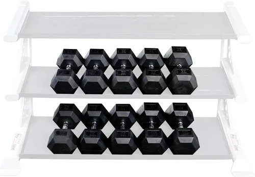 Miniatura 6 de Mancuernas hexagonales con revestimiento de hule 3 – 100 libras