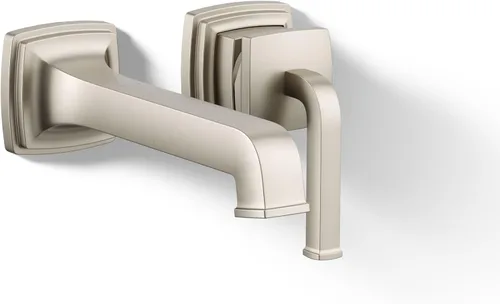 Miniatura 39 de KOHLER K-27399-4K-2MB Riff - Grifo de lavabo de baño amplio, grifos de baño de 3 agujeros con drenaje clicker, 1.0 GPM, latón moderno cepillado