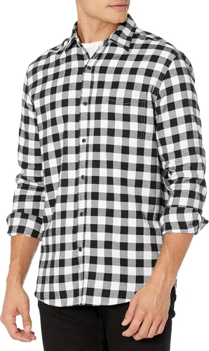 Tienda Essentials - Camisa de franela de manga larga para hombre disponible en tallas grandes y altas