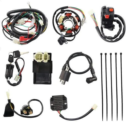 Miniatura 11 de PRO BAT GY6 150cc Arnés Completo de Cableado Eléctrico con Funda Impermeable CDI Magneto Estator para ATV Quad Go Kart Buggy Scooter Ciclomotor