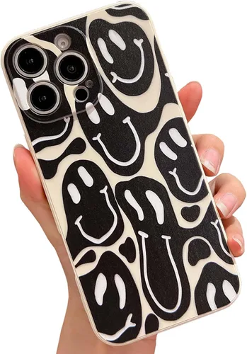 Miniatura 29 de Bonita funda para teléfono compatible con iPhone 13 Pro Max, fundas de silicona líquida, diseño femenino de caricaturas, goma de gel suave de negro
