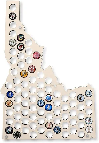 Miniatura 33 de Torched Mapa de tapa de cerveza de Virginia Occidental, soporte de tapa de cerveza de los Estados Unidos, decoración de pared, regalo para amantes