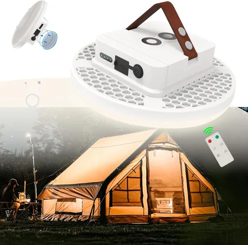 Miniatura 14 de Linterna Colgante LED para Tienda de Campamento Recargable Portátil Impermeable para Exteriores con Alimentación por Batería para Glamping