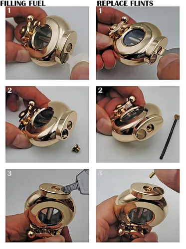 Miniatura 5 de Encendedores de bolsillo antiguo de queroseno, tanque de combustible transparente de llama suave, encendedor de brazo oscilante para colección