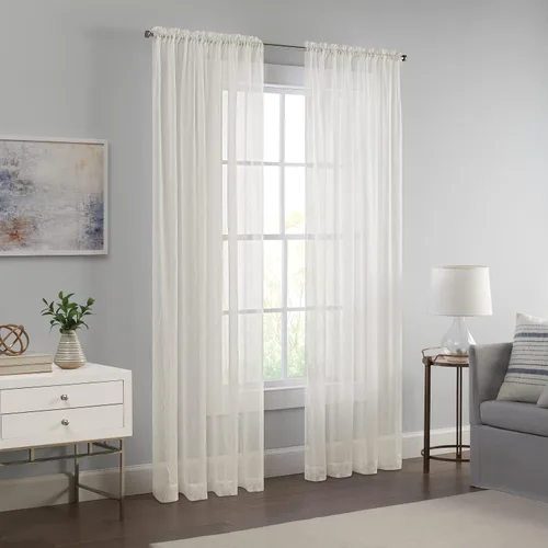 Miniatura 5 de Eclipse Emina - Cortina de gasa transparente para ventana, con bolsillo para barra, 1 panel, 52 pulgadas de ancho x 95 pulgadas de largo