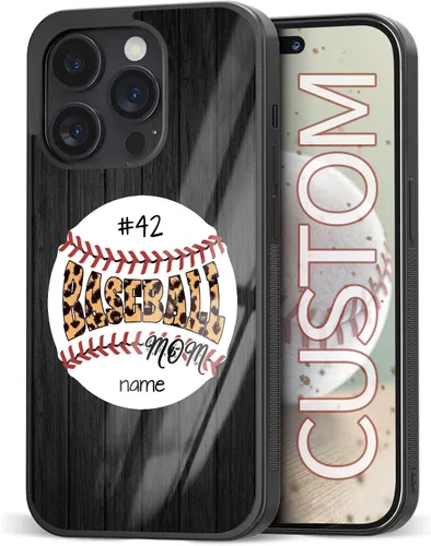 Miniatura 10 de Fundas de teléfono personalizadas con texto en inglés "Baseball Mom" para Samsung Galaxy A02 A03 A10 A13 A42 A51 A52 A53 A71 A73 4G 5G iPhone Moto